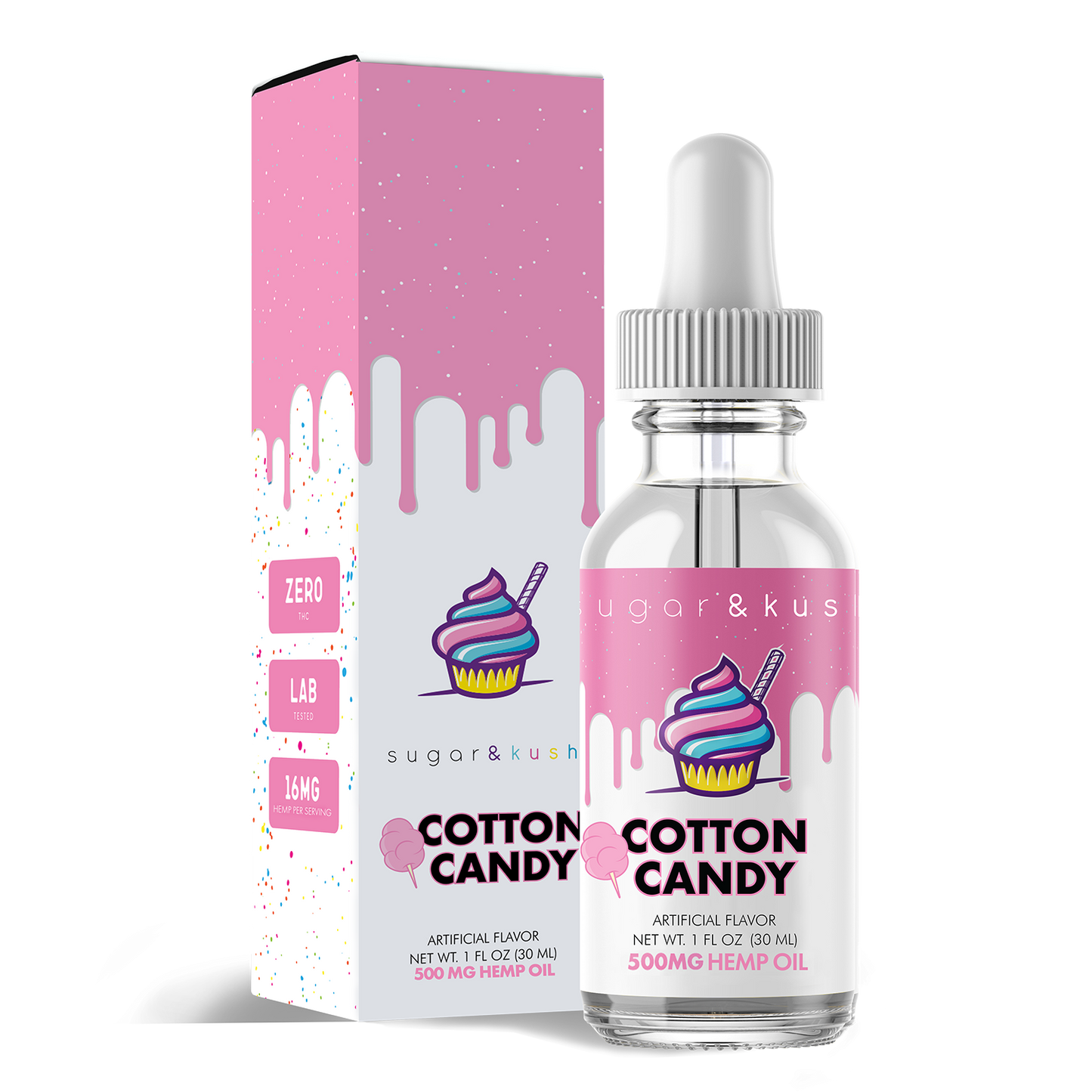 Hemp Oil Tincture - Cotton Candy - 3000mg