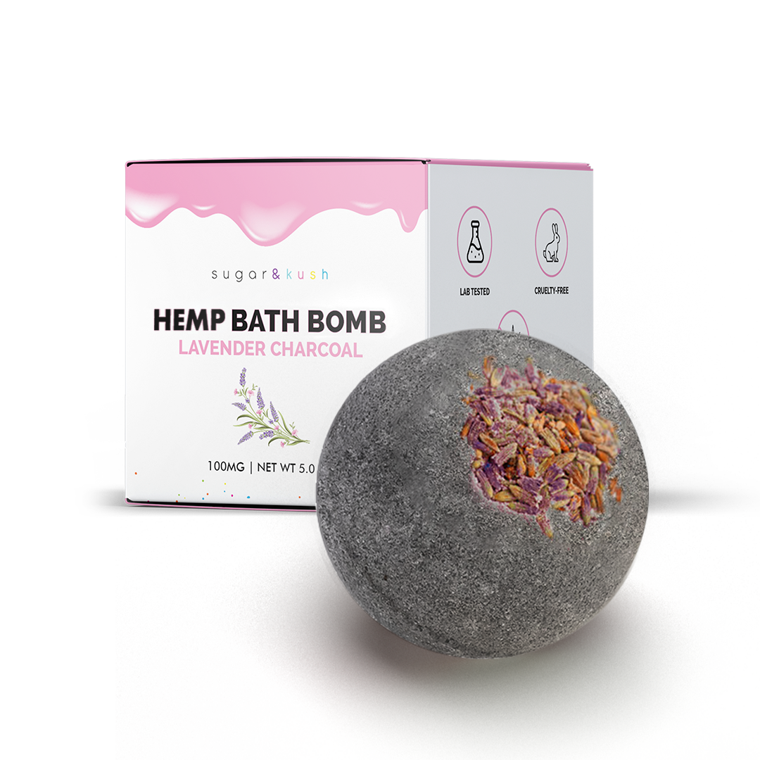 Lavender Charcoal Hemp Bath Bomb