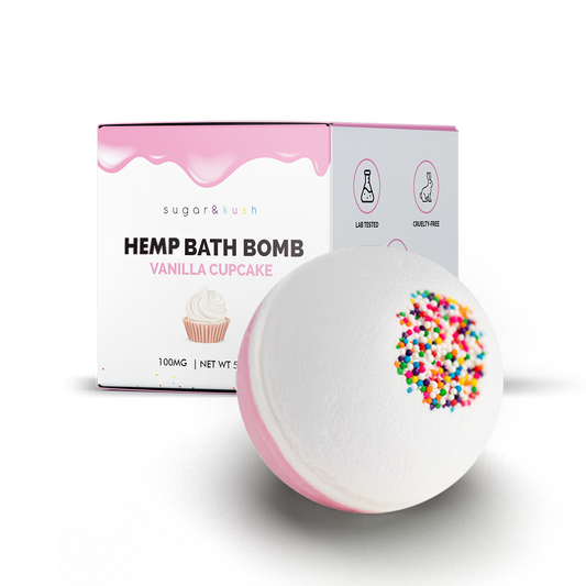 Vanilla Cupcake Hemp Bath Bomb