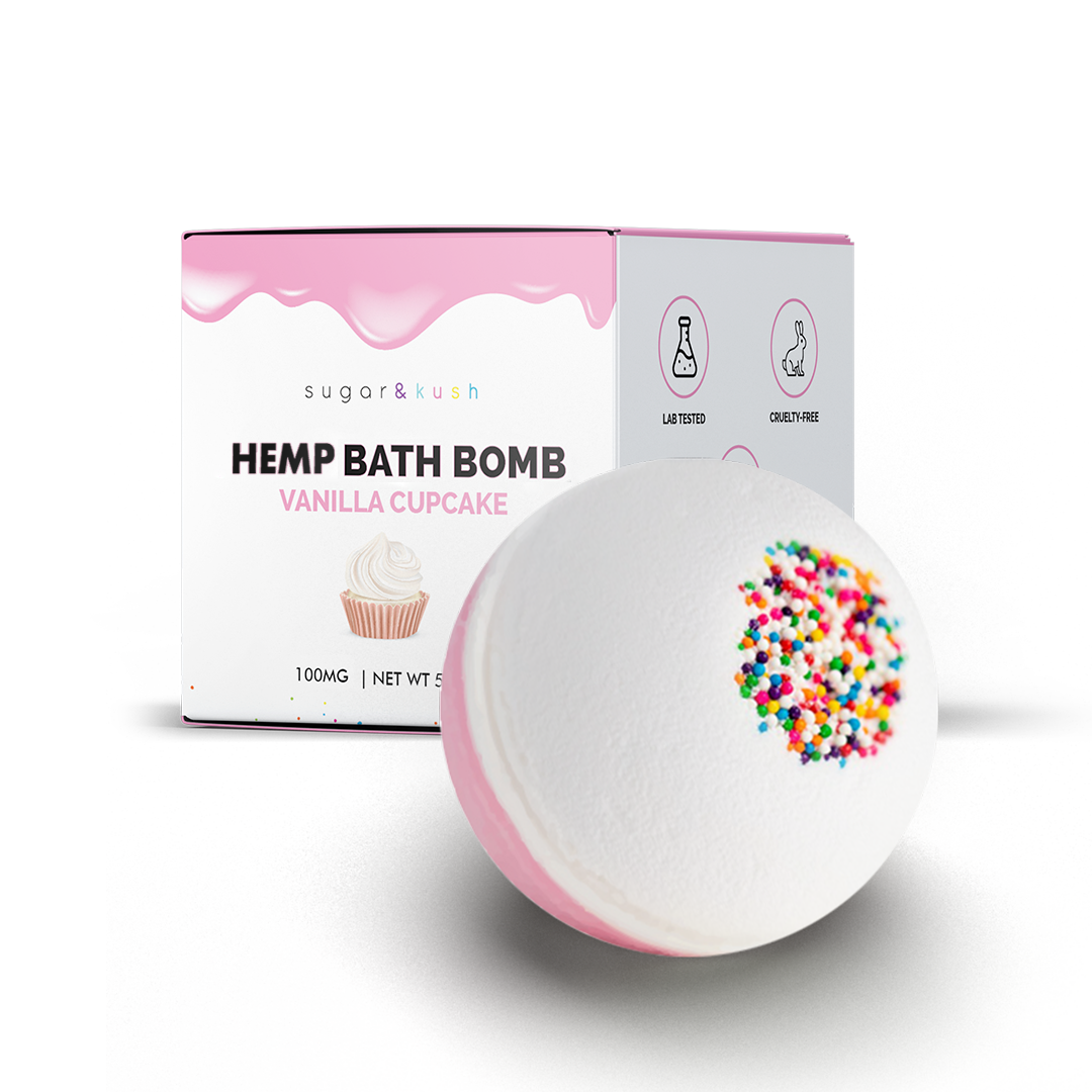 Vanilla Cupcake Hemp Bath Bomb (Add-on & Save)